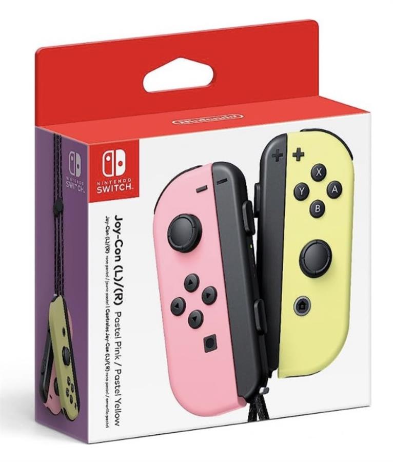 Joycon new color pastel rosa y amarillo Nintendo Switch