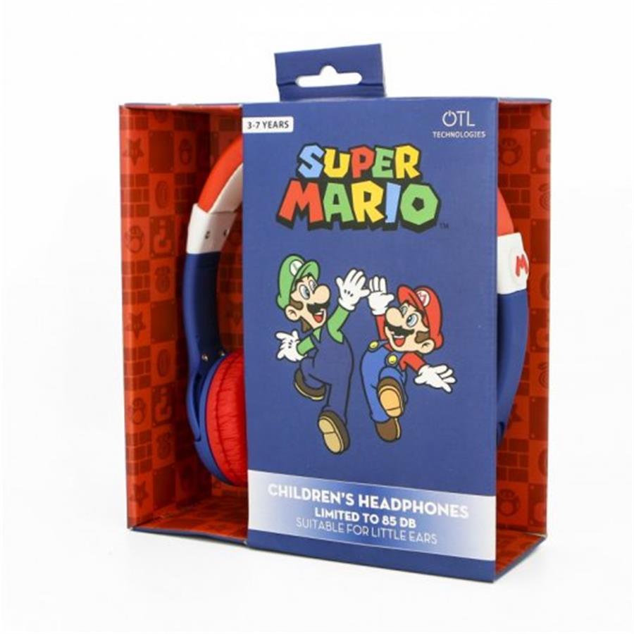 Auricular Super Mario p/niños licencia Nintendo oficial