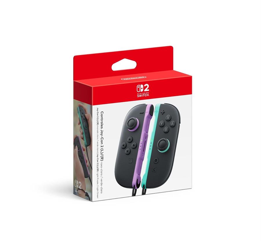 Joycon Nintendo Switch 2 Light Purple y Light Green