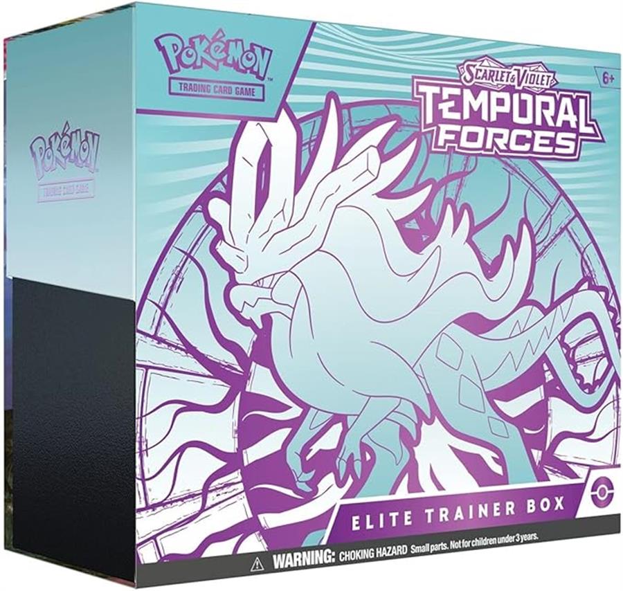 Pokemon TCG: Caja de entrenamiento de élite de fuerzas temporales escarlata y violeta