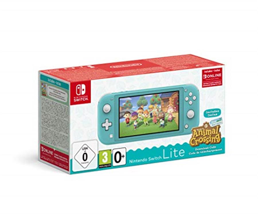 Consola Nintendo Switch lite green animal crossing