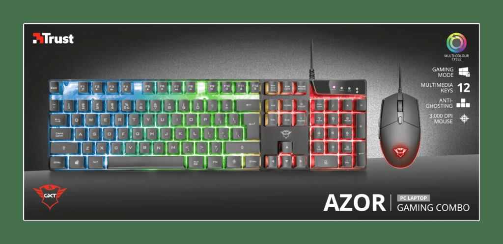 combo teclado y mouse trust gxt 838 azor